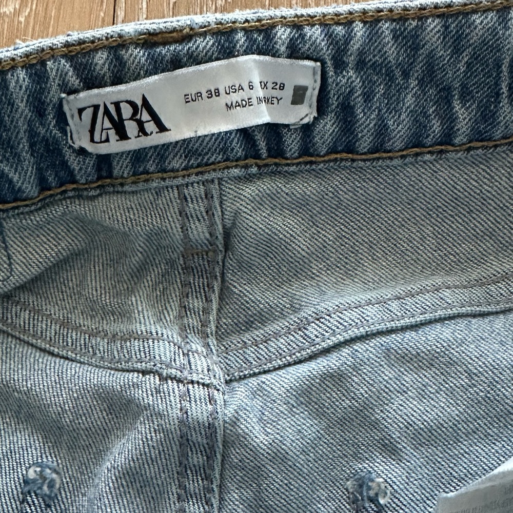 Zara Split hem jeans size 6 - Picture 3 of 6